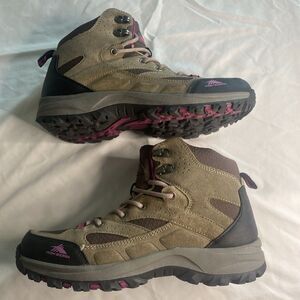 HIGH SIERRA TRICIA BROWN LEATHER HIKING ANKLE Size 8 BOOTS HSA16U038C-1